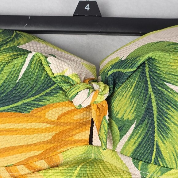 NWT Kona Sol Women's‎ One Piece Med. Tropical Green Orange Removable Straps - Picture 2 of 10